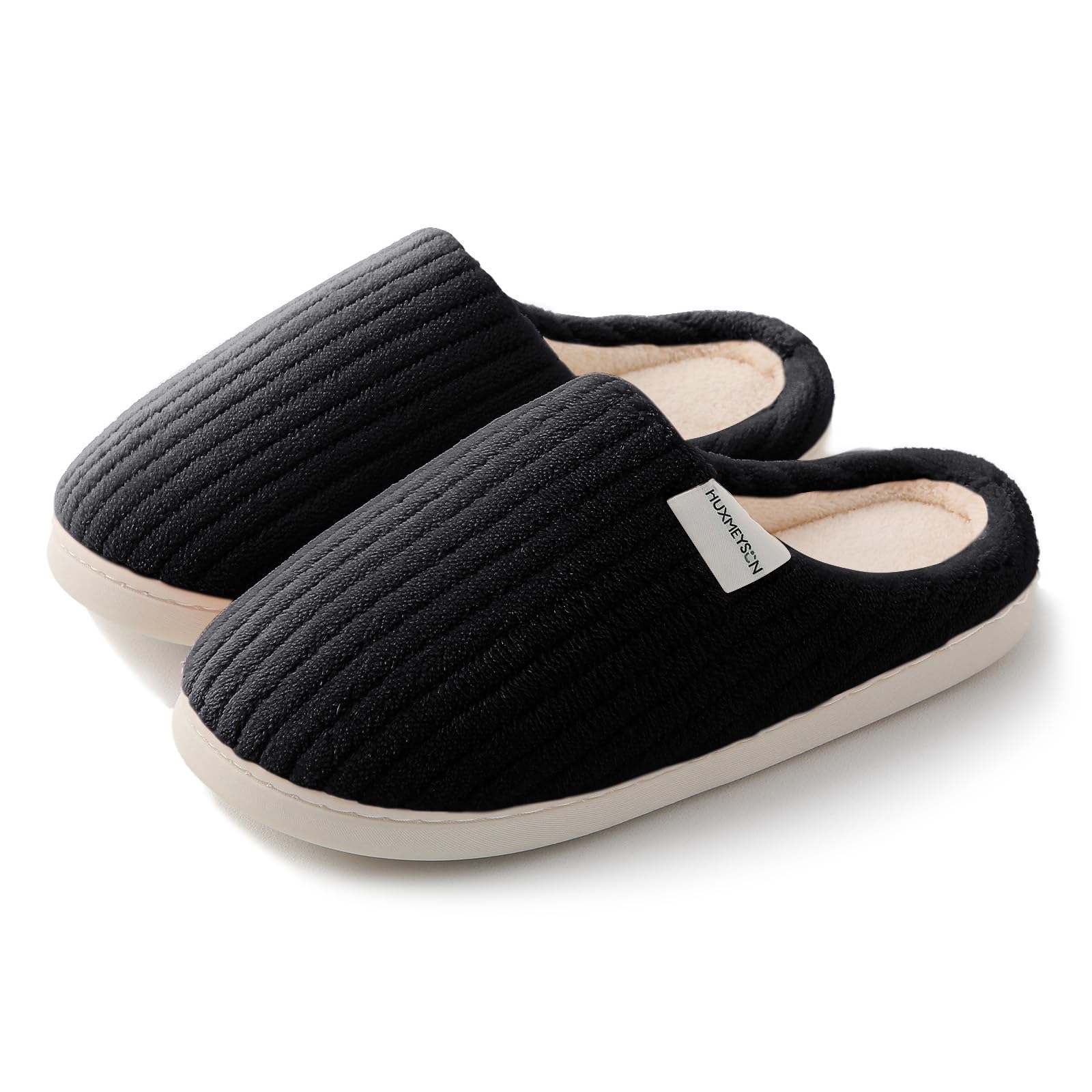 HUXMEYSON Womens Slippers Fuzzy House Slippers, Cozy Slippers for Women Indoor Fluffy Outdoor Slippers with Anti-Skid Sole