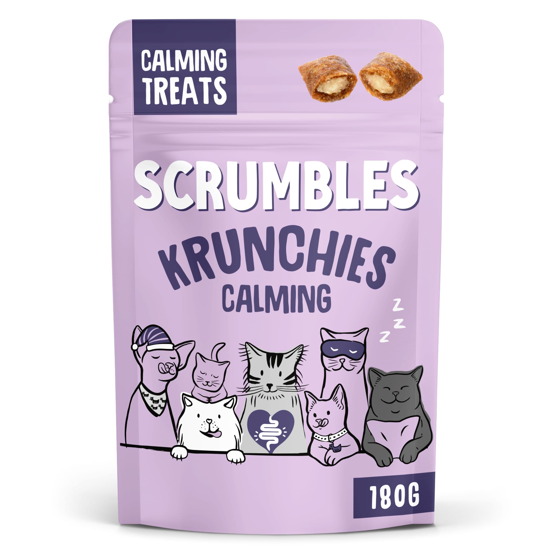 Scrumbles Krunchies Cat Calming Pillow Treats 180g