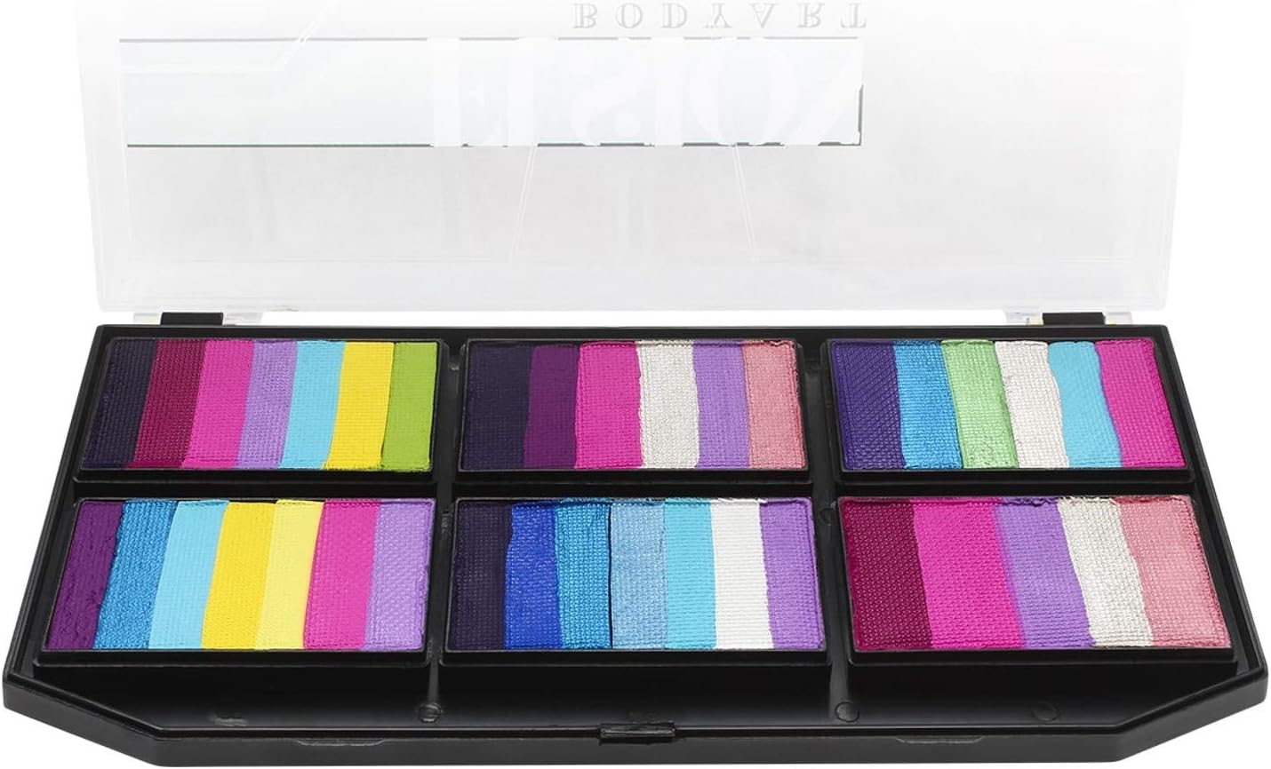 FUSION BODY ART Pro Quality Professional Face Painting Petal Palette - Leanne's Happy Pixie | Hypoallergenic Safe & Non-Toxic - Perfect for Full Face Designs and Cheek Art