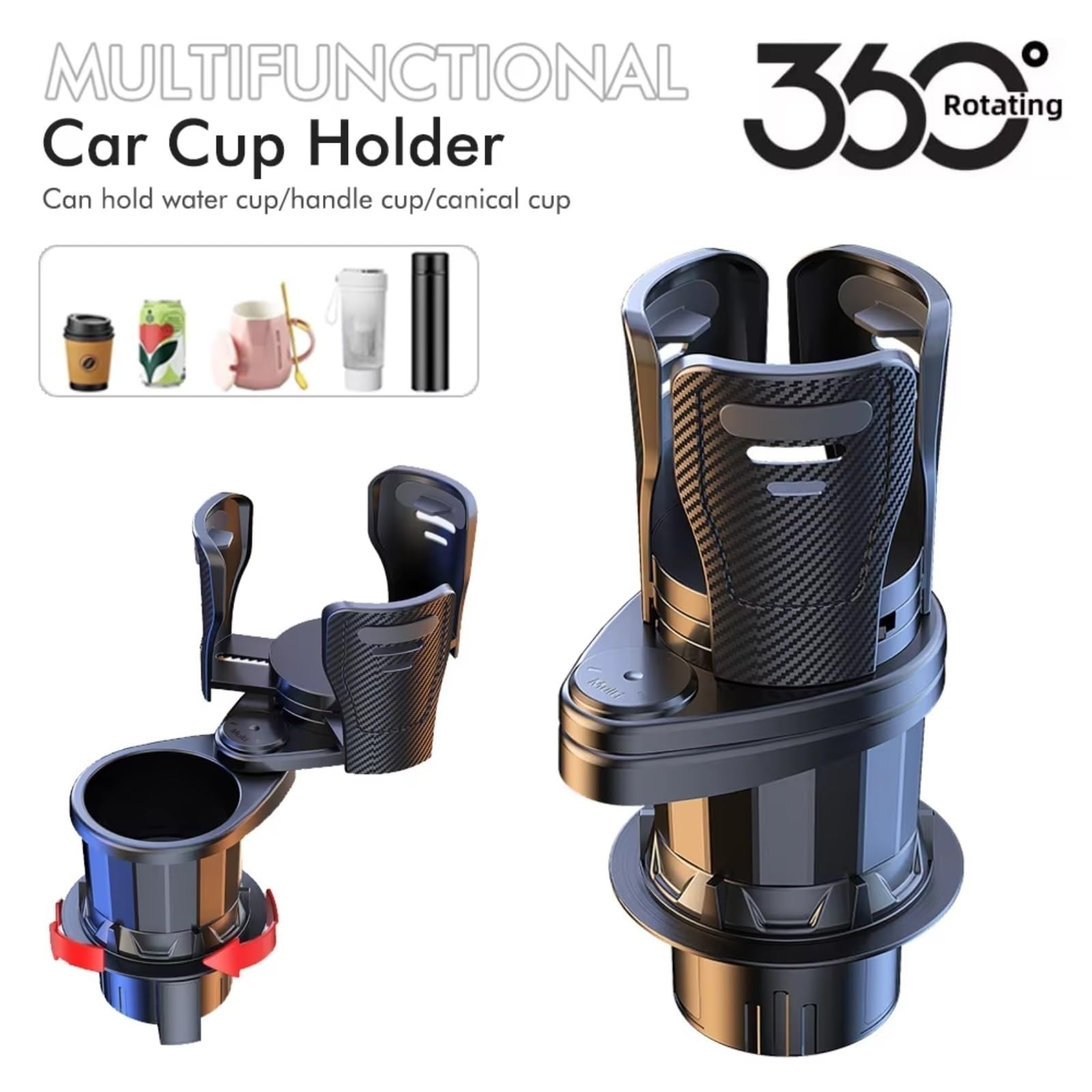 Portabebidas Coche Portavasos Universal Coche De Doble Capa