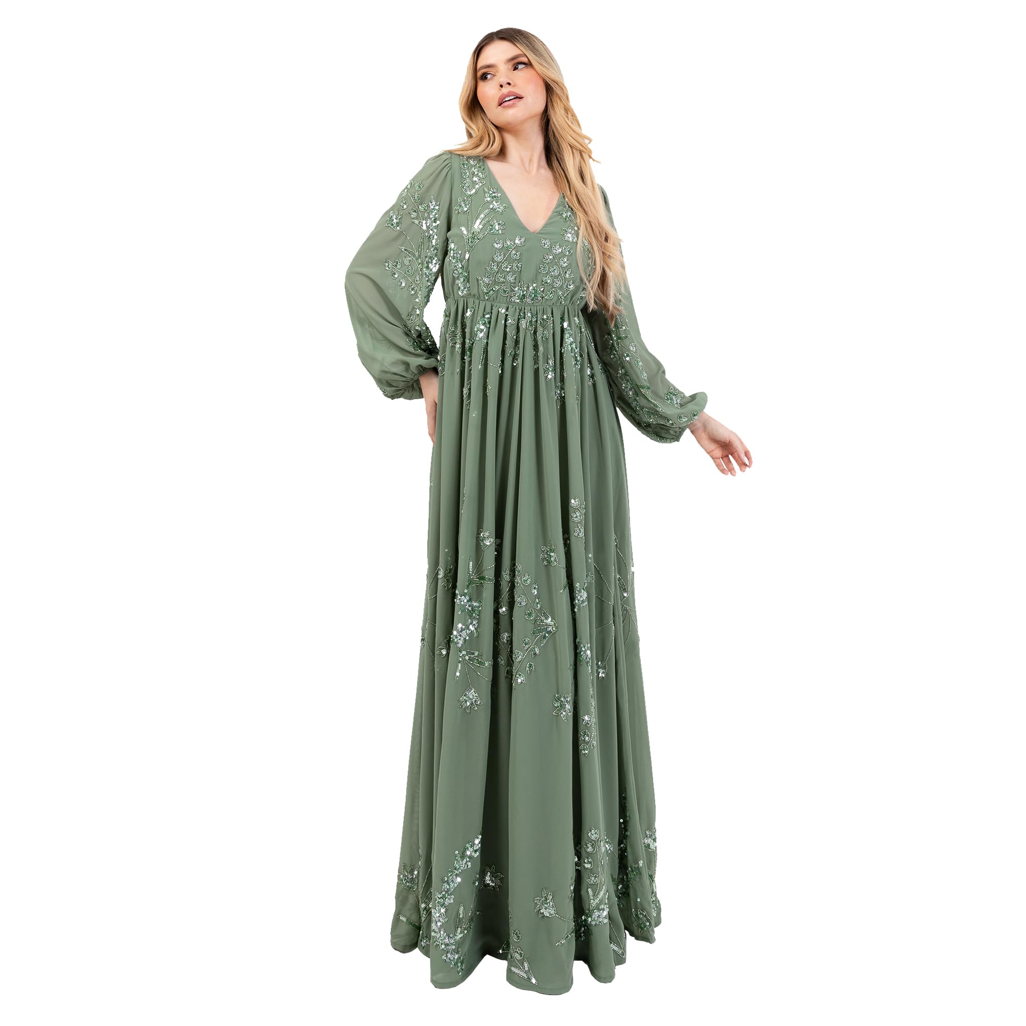 Maya Deluxe - Dames - Midi - Bloemen - A-lijn jurk kopen? | Korting
