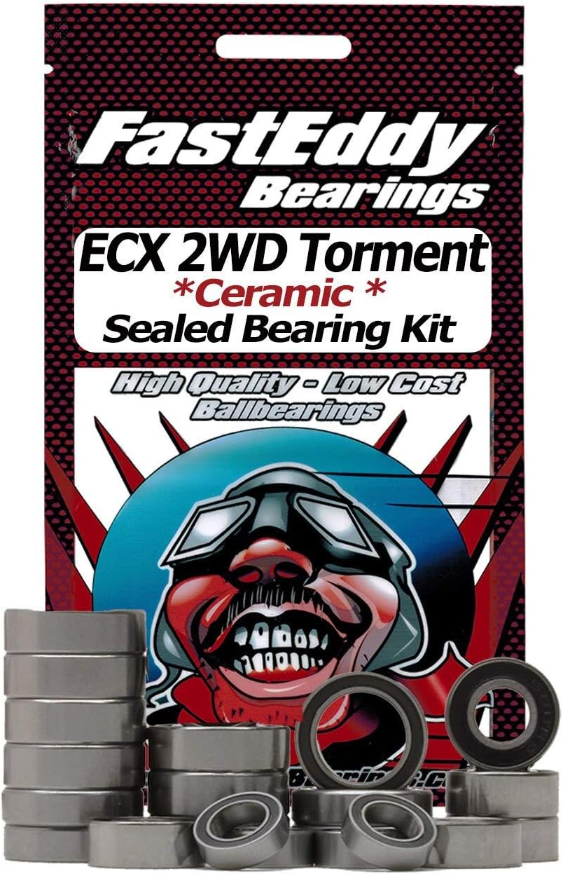 FastEddy Bearings for The ECX 1/10 2WD Torment Ceramic Rubber Sealed Bearing Kit