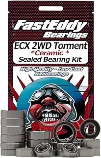FastEddy Bearings Compatible with ECX 1/10 2WD Torment Ceramic Rubber Sealed Bearing Kit