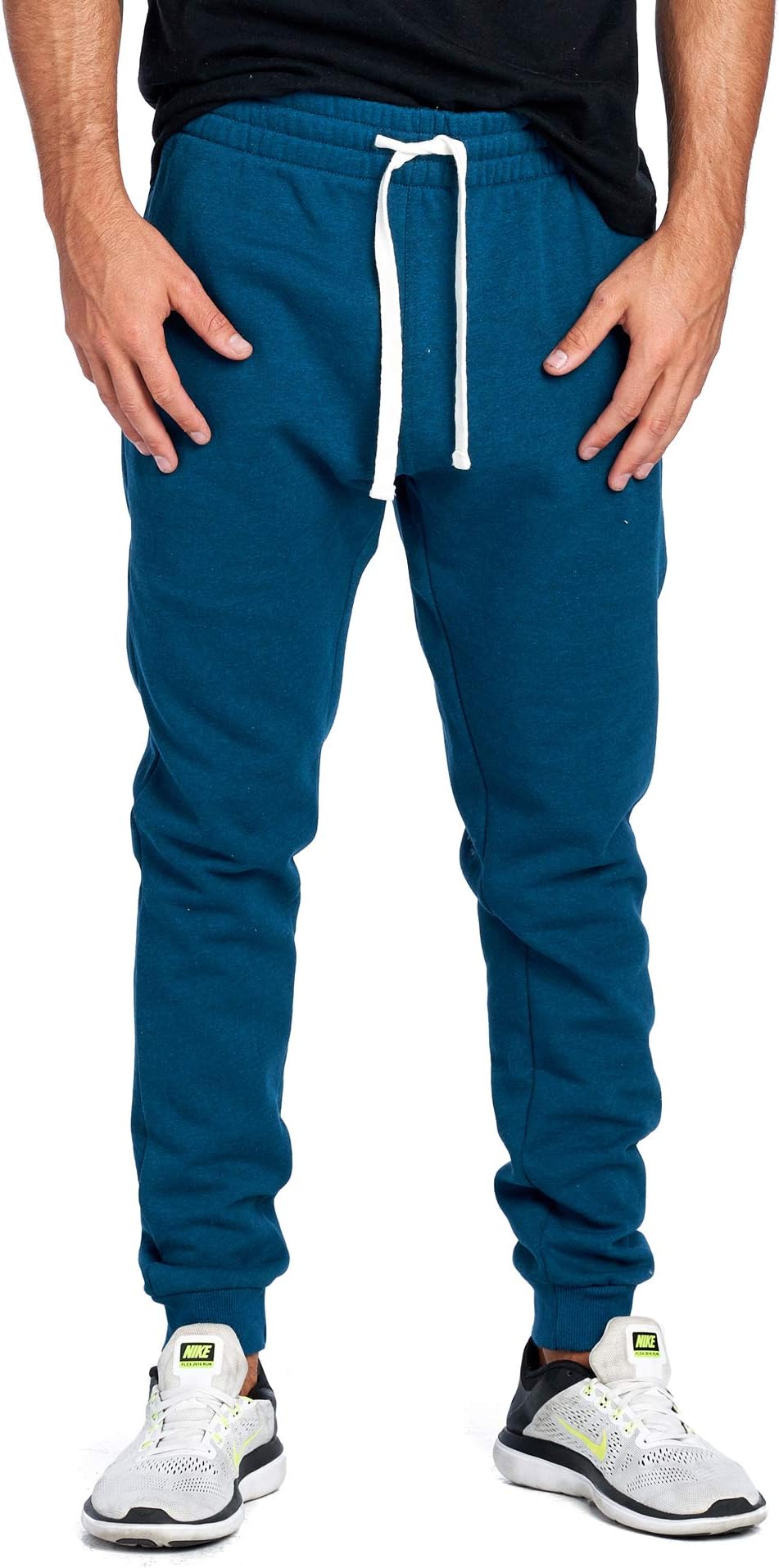 Men's Joggers Sweatpants Basic Fleece Marled Jogger Pant Elastic Waist