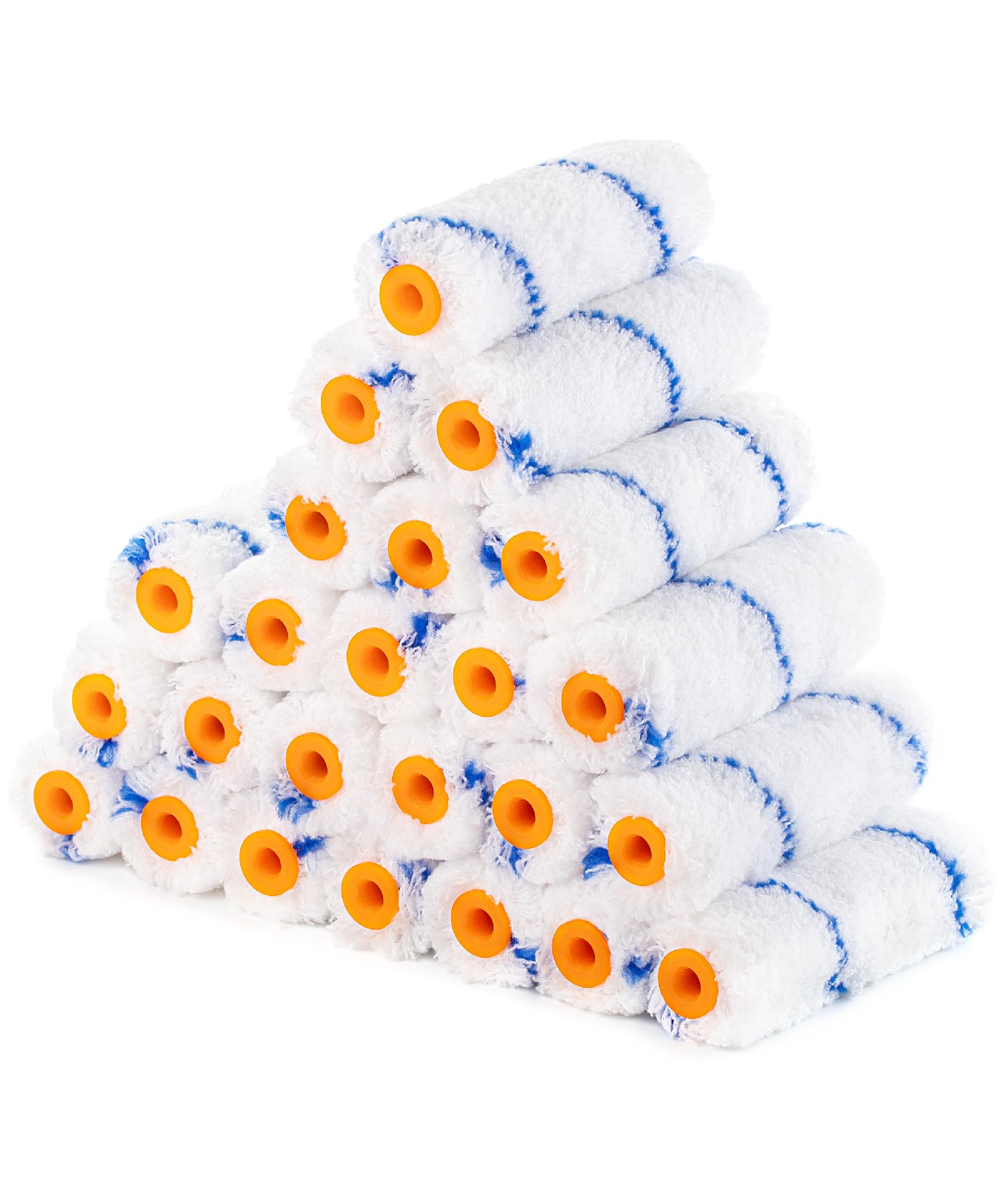 Bates- Paint Roller Covers, 24 pcs, 4" Covers for Paint Roller 4 Inch, Blue Stripes, 4 Inch Paint Roller Covers, Covers for Paint Rollers 4 Inch, 4