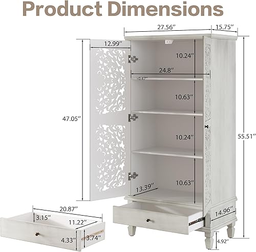 Miniatura 72 de Aparador moderno y elegante con patas y asas de metal dorado y estante ajustable, mesa consola clásica de 60 pulgadas, mesa de sofá, mesa de entrada