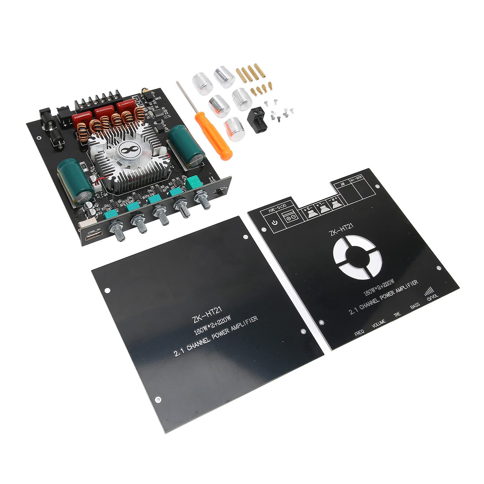 Yosoo Health Gear BT 2.1 Canal Amplificador Placa, 160W+160W+220W