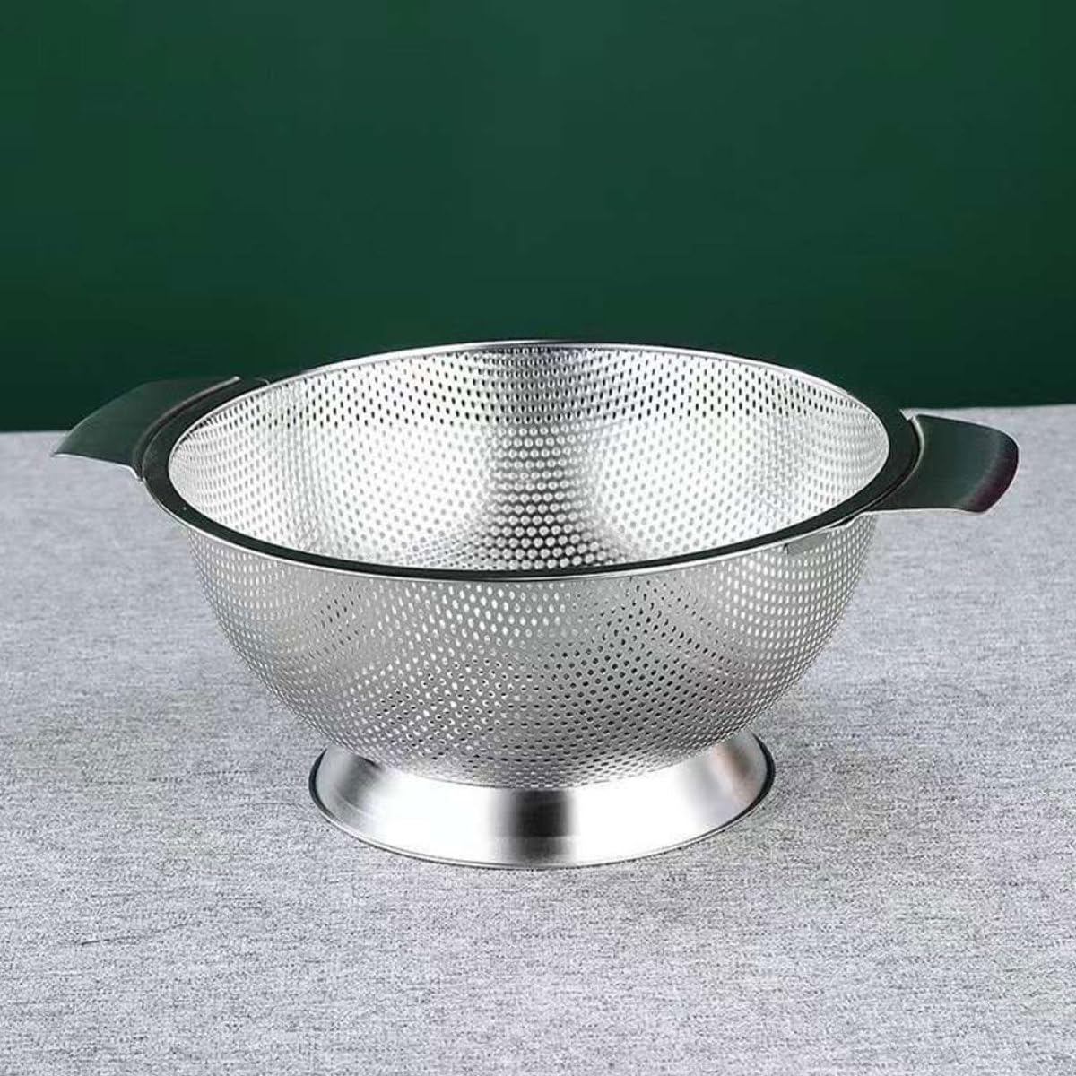 Colador de Arroz de Acero Inoxidable Malla Fina 22,5 Cm, Cesta Multifuncional para Escurrir Verduras y Frutas, Filtro de Drenaje para Cocina Resistente y Compacto