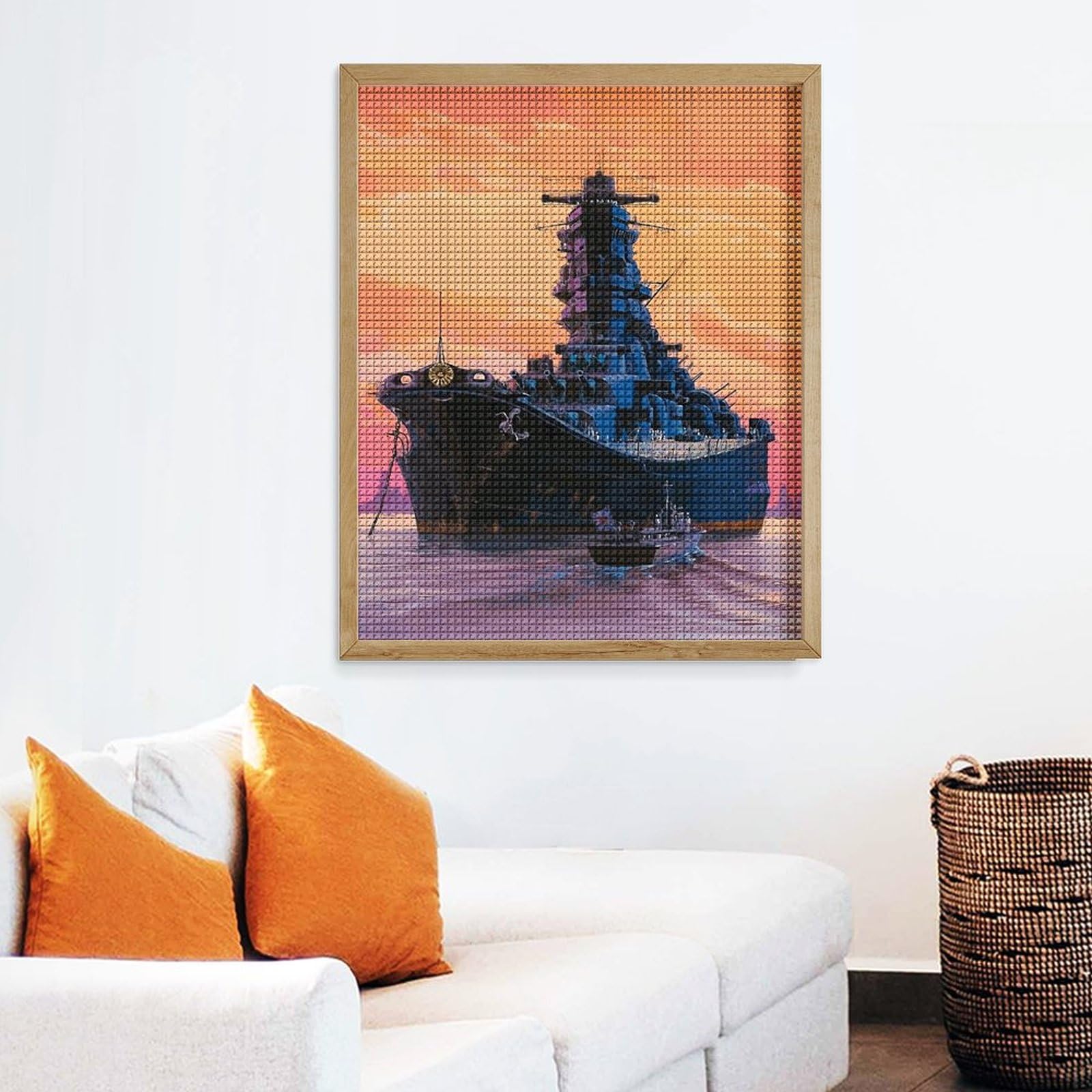 現代アート「朝日のダイヤモンドヘッド」（3D painting） 立体絵画の「朝日のダイヤモンドヘッド」