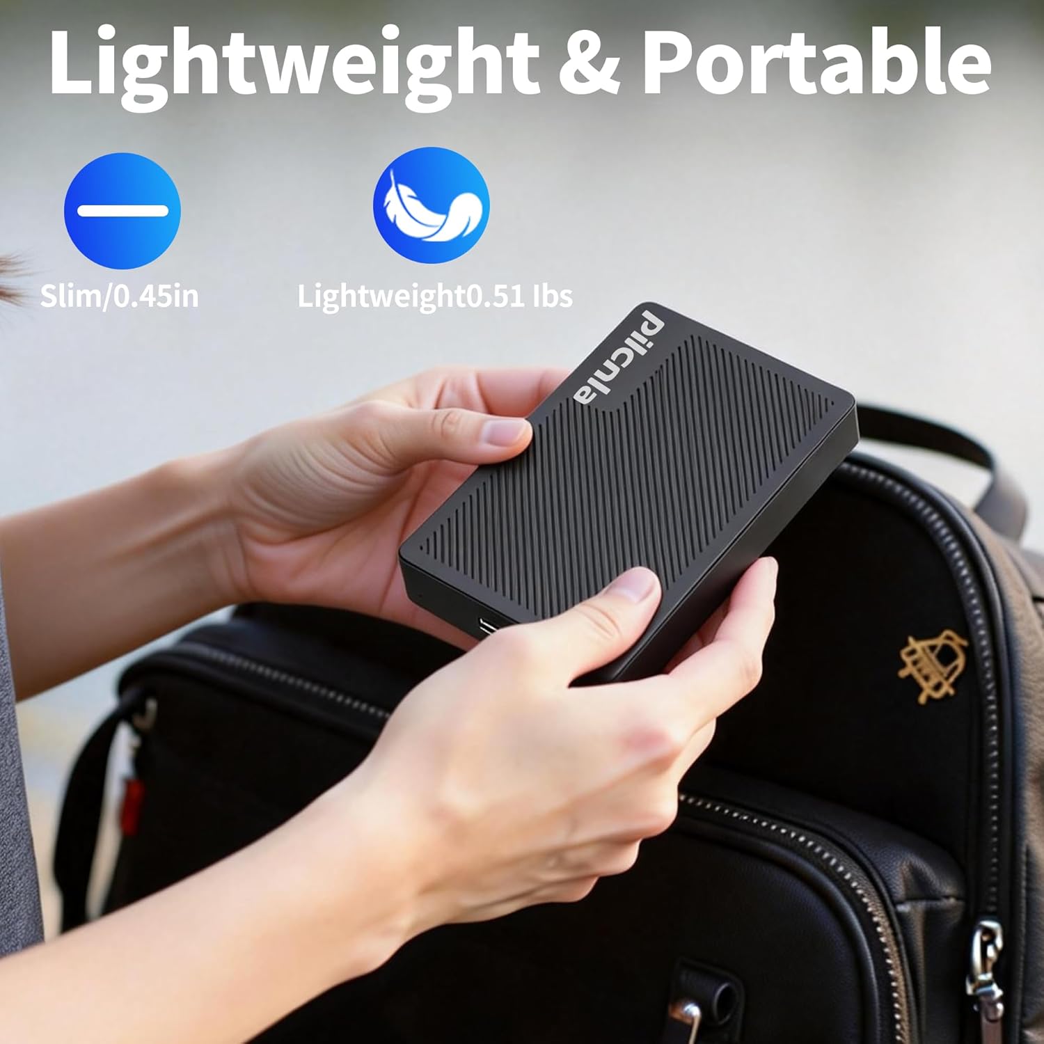 Ultra Slim Portable External Hard Drive USB3.0 HDD Storage for Xbox,PS4/5,PC,Desktop,Laptop,MacBook,Chromebook (HDD1.2-1TB)