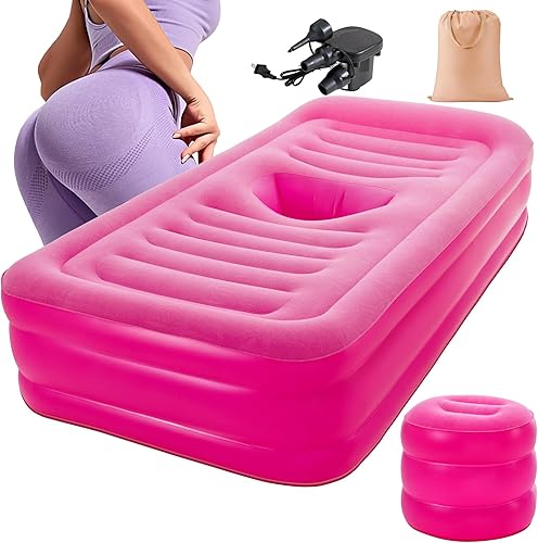 Cama BBL mejorada con agujero, cama inflable BBL después de la cirugía, colchón brasileño de recuperación de cirugía de levantamiento de glúteos con