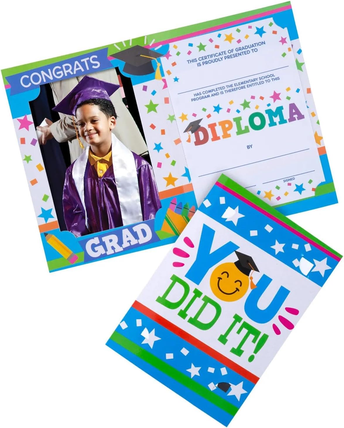 11 1/4" x 8" Graduation Photo & Diploma Holder Cardstock Booklets - 12 Pc.