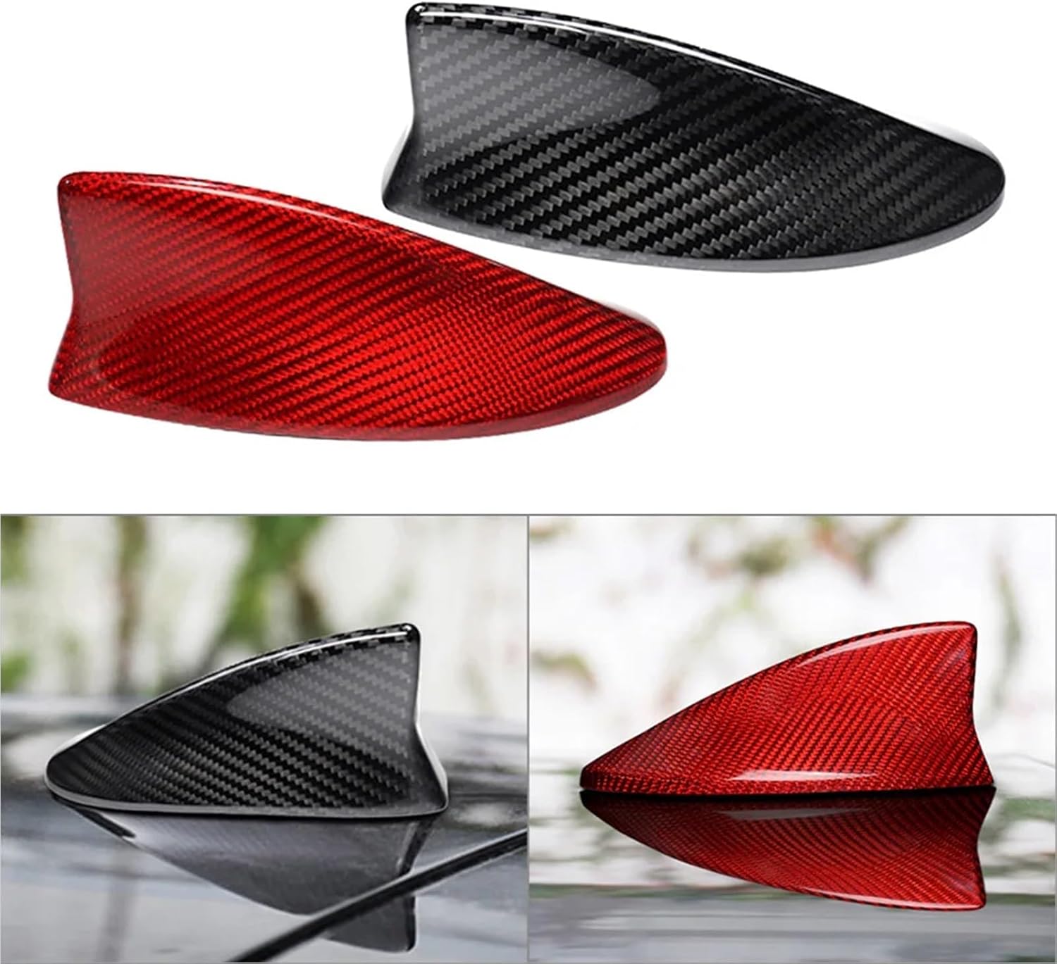 Carbon Fiber Shark Fin Cover Trim Decor Compatible with Lexus LS LX ES is NX RX RC UX LM RX Car Styling(Black)