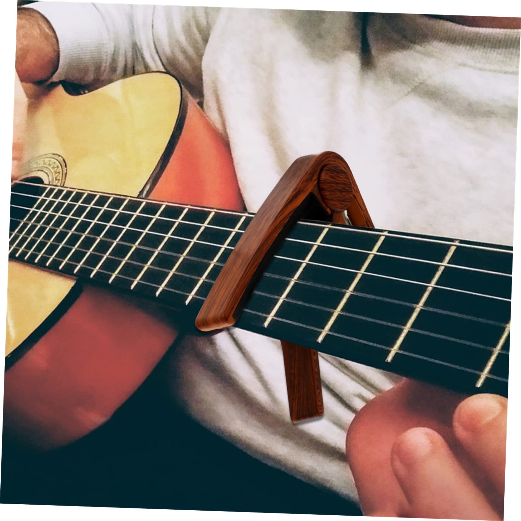 ibasenice 3pezzi Capo Per Chitarra e Ukulele Clip Di Accordatura Accessorio Musicale Per Musicisti e Principianti Facile Da Utilizzare e Riposizionare Senza Disturbare Intonazione