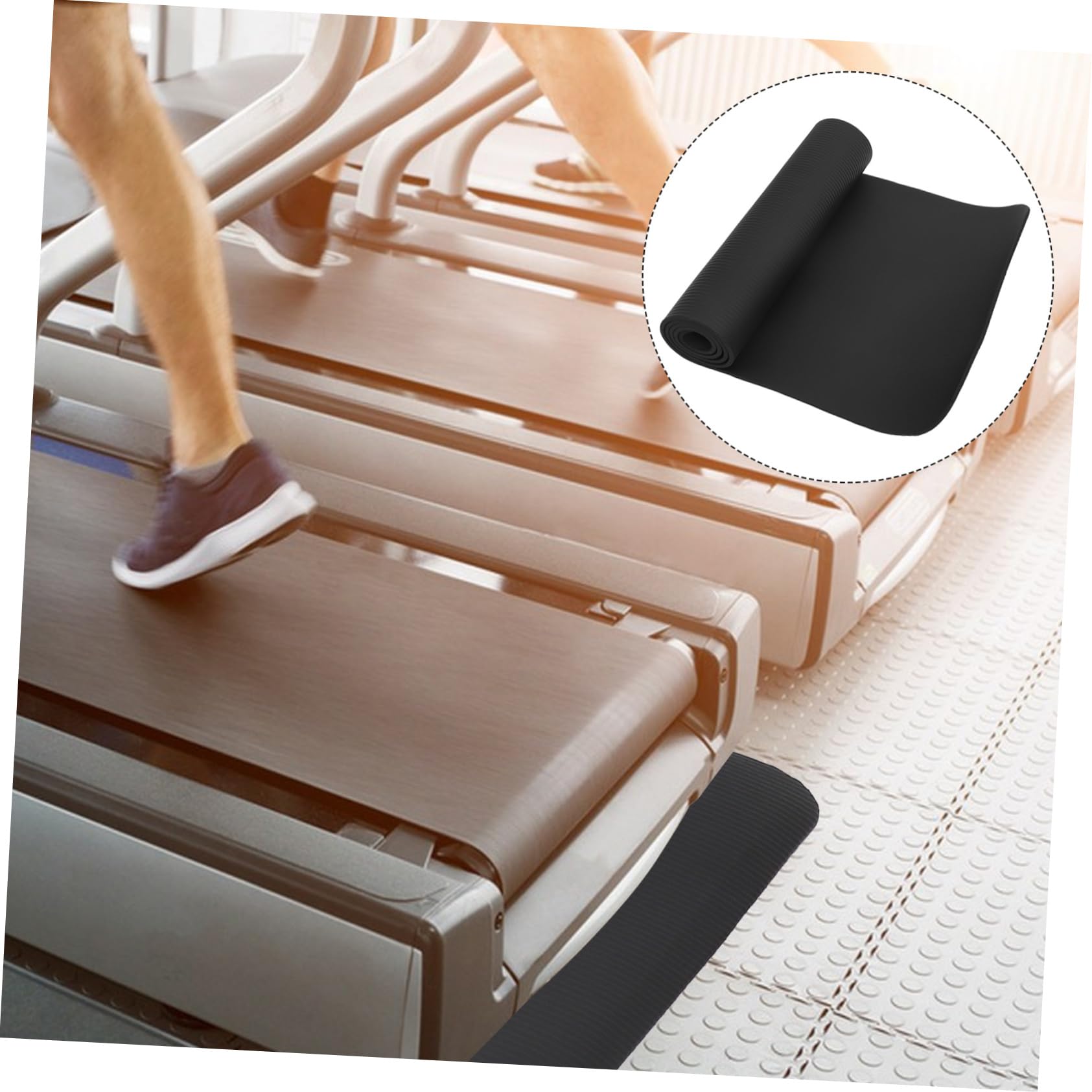 BESPORTBLE Tapete para Cinta De Correr De Goma Almohadilla para Cinta De Correr para Pisos De Accesorio para De para Gimnasios