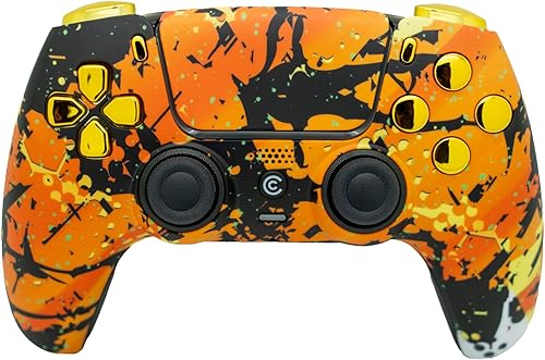 Miniatura 10 de Custom Wireless Controller Compatible with PS5 - Multiple Designs Available (Abstract Fusion) Abstracto Fusión,Galaxia Inferno,Jokester,Camuflaje