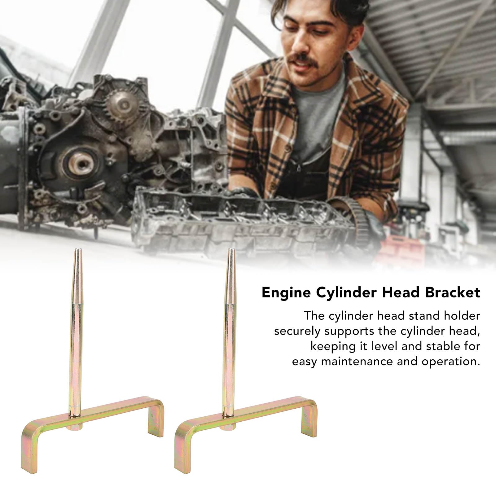 Soporte de Culata, 2 Juegos Soporte de Culata de Motor Soporte de Culata Confiable, Resistente y de Alta Dureza Universal para Mantenimiento de Motor de Automóvil