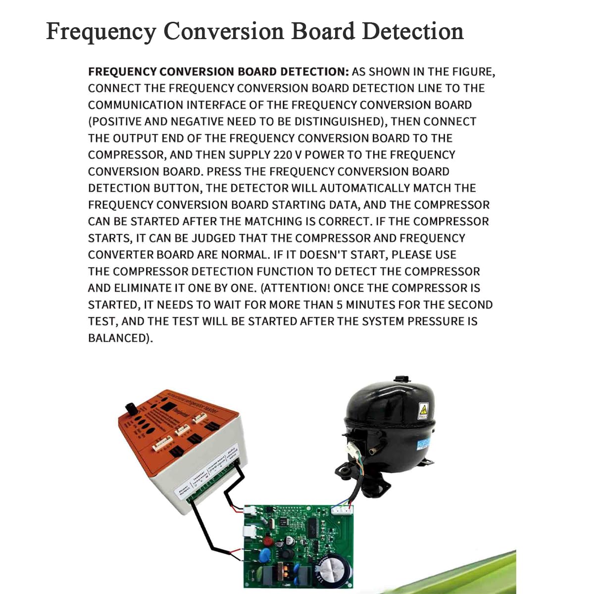 Comprobador multifuncional de refrigerador con pantalla digital para placa inversora, compresor, válvula solenoide y ventilador, herramienta de diagnóstico impermeable a prueba de polvo