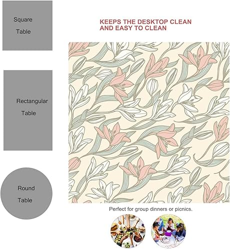 Vista 11 de Outer Space Mantel Redondo para Mesa De 4 Sillas Bue Orangerustic Mantel decorativo de mesa 30 x 30 pulgadas