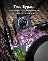 Vista 140 de FLAMMA Pedal de compresor FC21 Pedal de efectos de guitarra eléctrica Efecto de compresión óptica clásica True Bypass