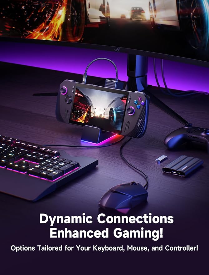 JSAUX Docking Station 7-en-1 para ROG Ally X/ROG Ally/Steam Deck/Legion Go miniatura 8