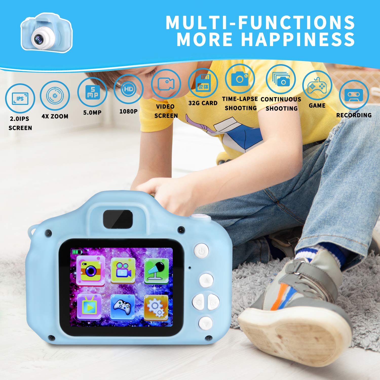 yunn⭐︎kids LIFE Vivitar Kidzcam Camera for Kids, Unicorn with 1080p Video