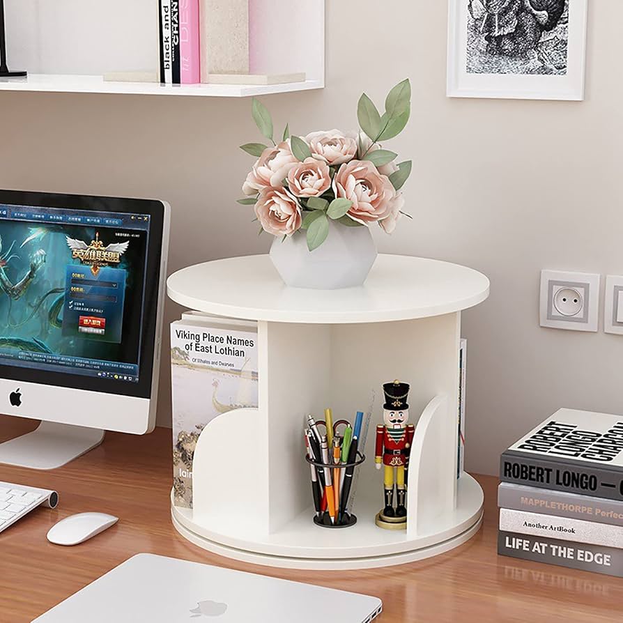 ホワイト 木目調 オープンシェルフ付きデスク 楽天市場】本棚