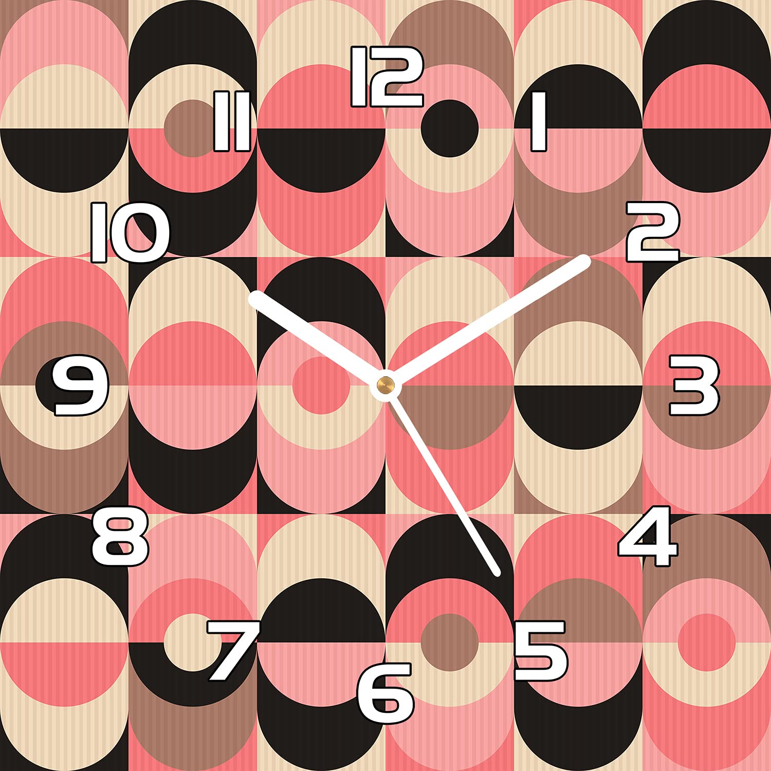 Horloge en Verre 30x30 Impression Moderne Salon Cuisine Vintage Coloray