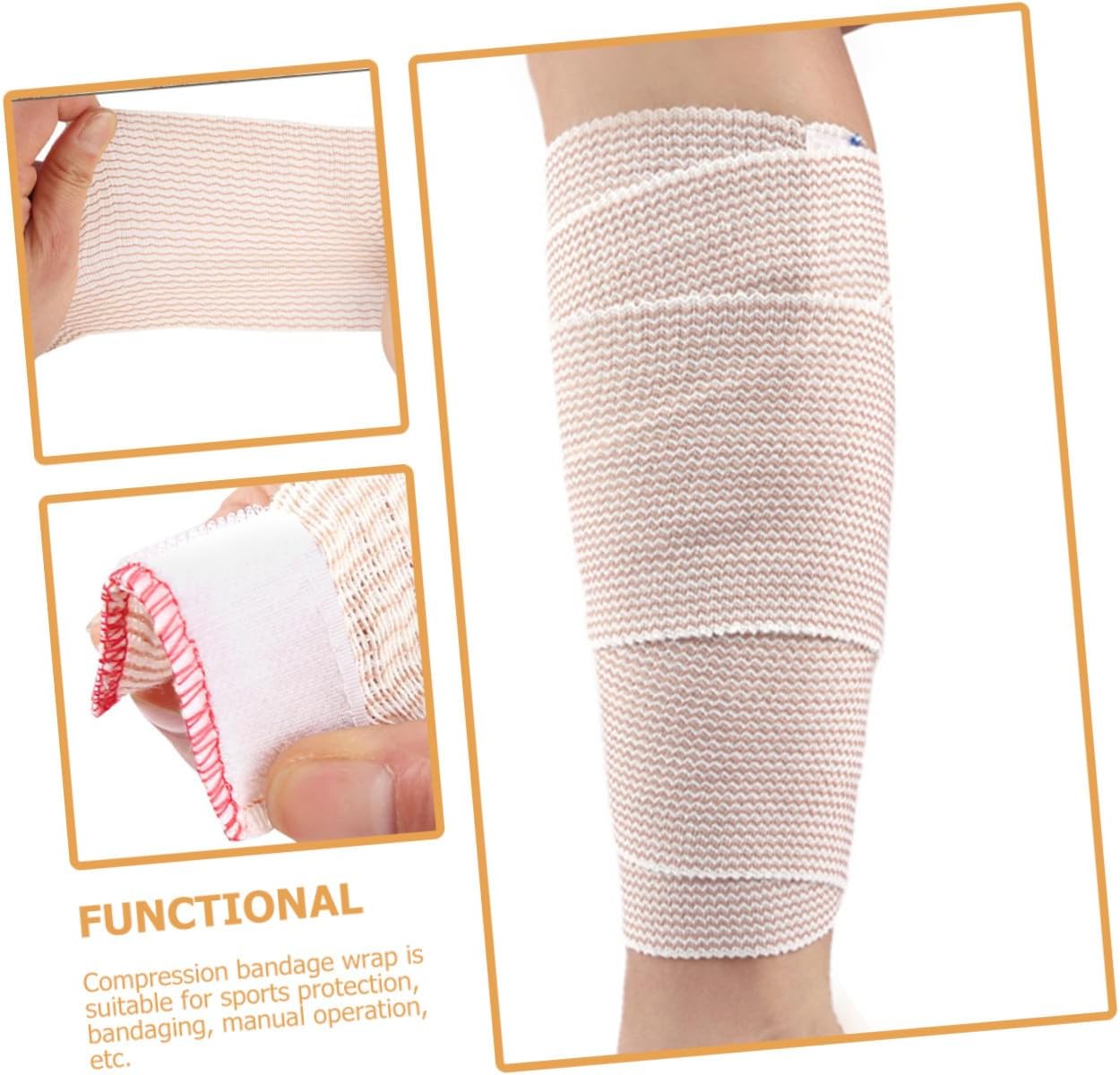 COLLBATH 3 Rolls Elastic Compression Wraps Breathable Sports Bandages for Joint Support and Injury Athletic Wraps for Wrist Ankle Knee Protection Comfortable Flexible Bandage
