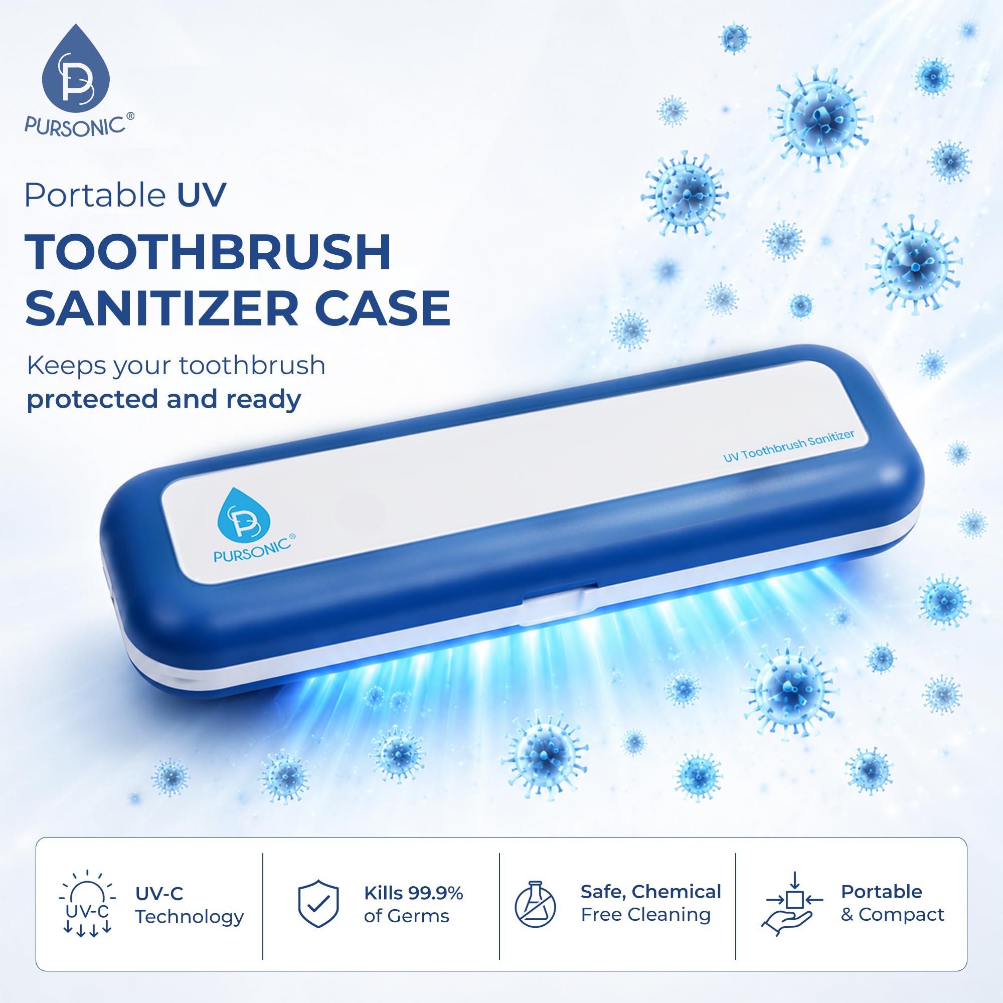 Pursonic S1 portátil UV Toothbrush Sanitizer