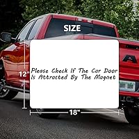 Vista 2 de Juego de 2 - Imán adhesivo en blanco para puerta de automóvil, esquinas redondeadas, letrero magnético para vehículo, imán perfecto para automóvil