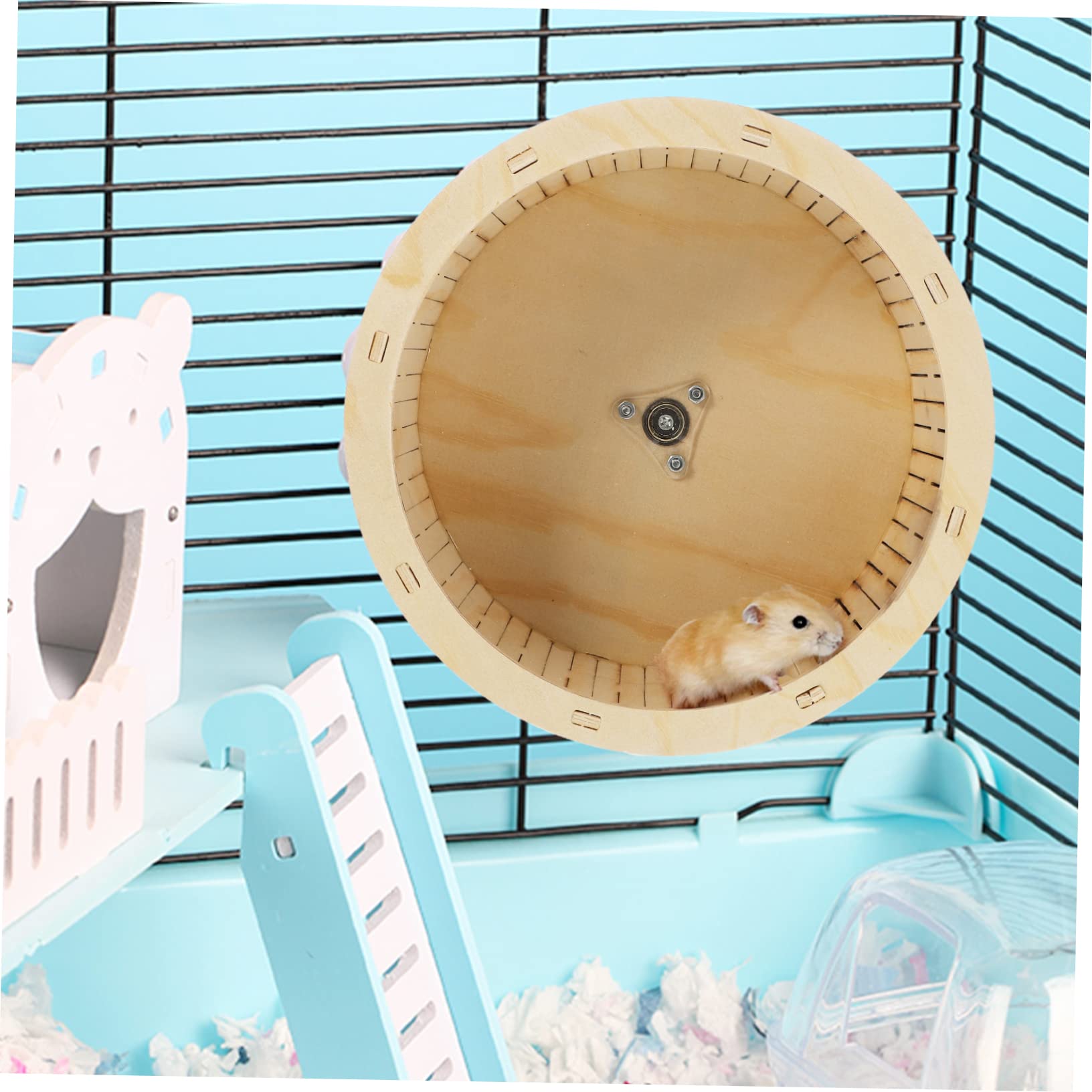 1pièce Roue Bois pour Hamster Accessoire Exercice Silencieux pour Chinchilla Et Cochon Jouet Bois Durable pour Cages