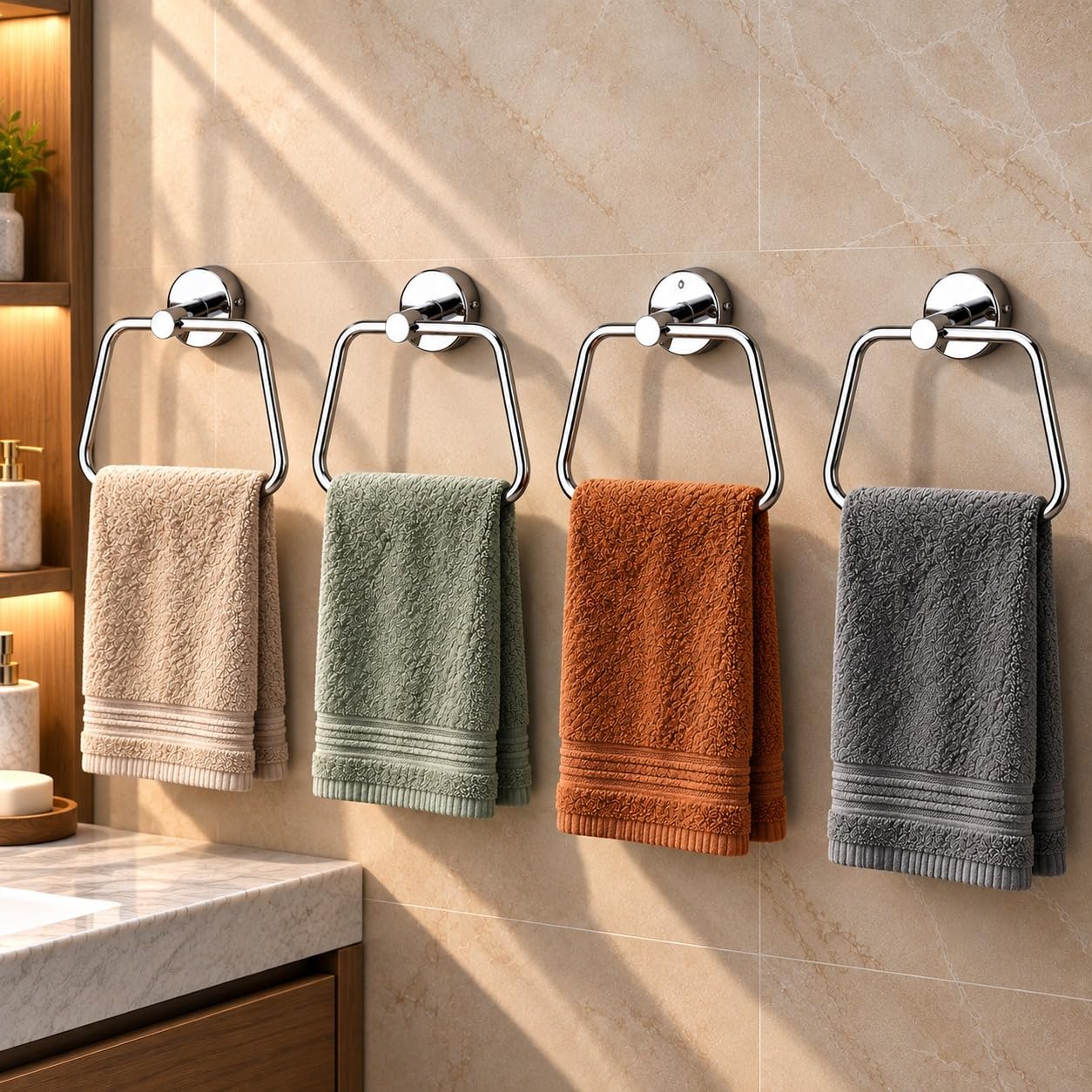 iSTAR Towel Ring for Wash Basin | Stainless Steel Towel Ring/Napkin Holder for Bathroom & Kitchen – Wall Mounted Towel Stand/Hanger with Chrome Finish (Pack of 1) — Amazon image 10