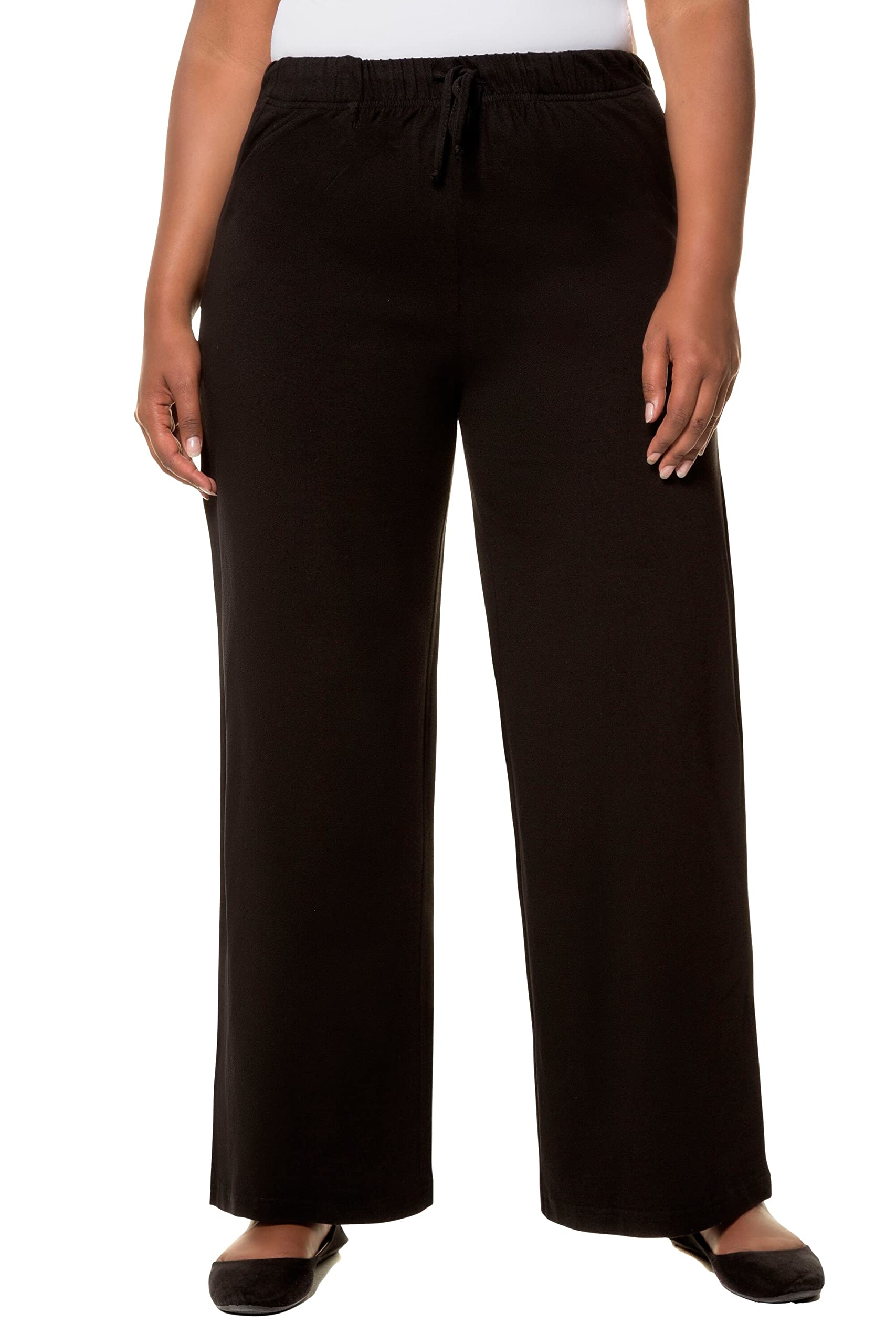 Ulla Popken Damen große Größen Übergrößen Plus Size Marlenehose, Jersey, Elastikbund, bis Gr. 66/68 701138