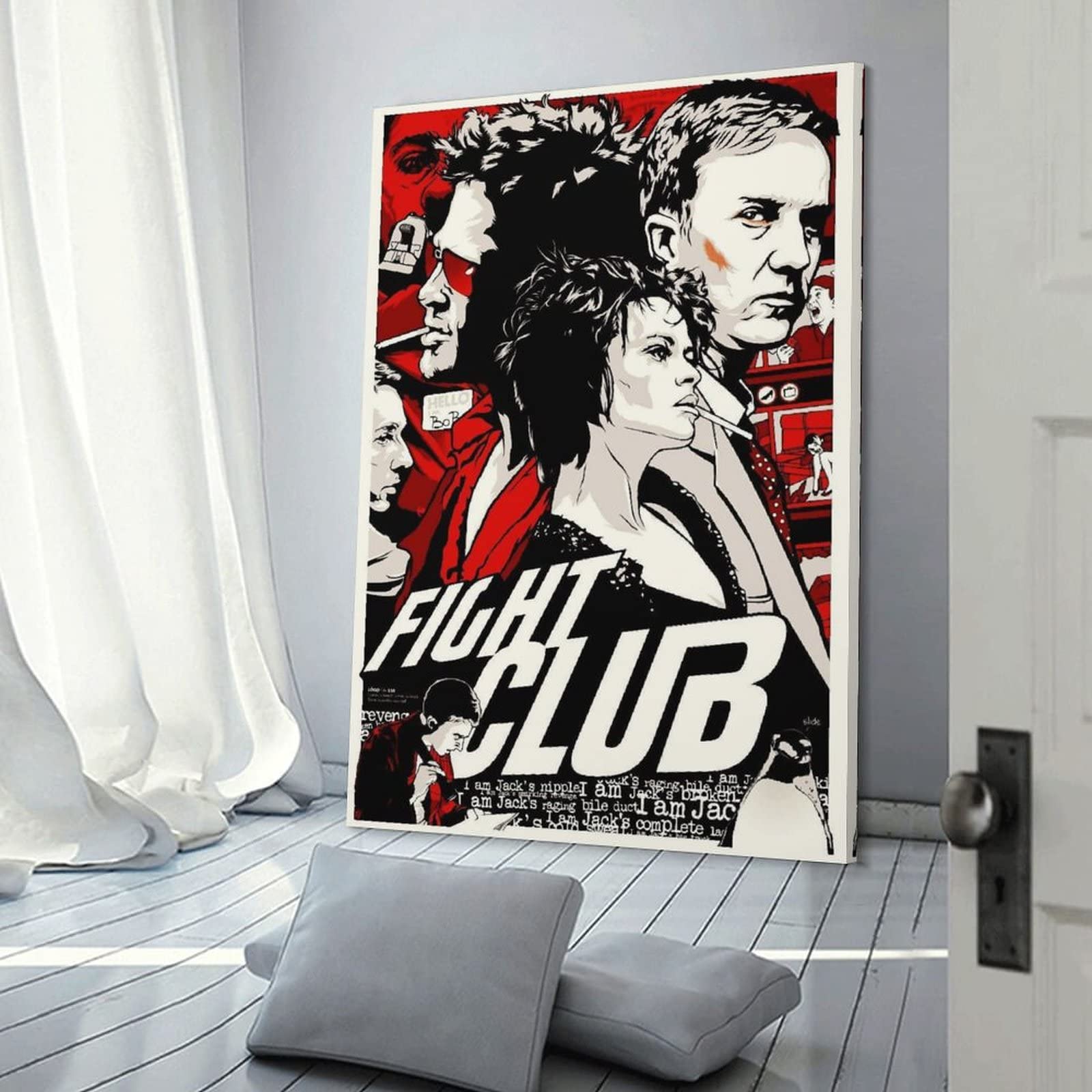 Affiche Fight Club Sur Toile 30x45 Cm - Décoration Murale Vintage, Style Cadre, Pour Salon Ou Chambre - 4