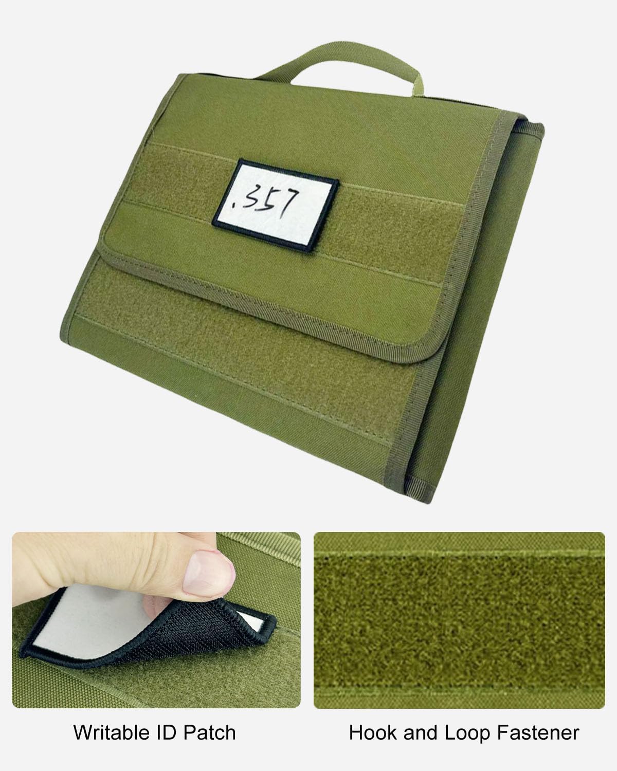 150 Rounds Ammo Pouch for Bullets, Ammo Wallet Foldable Ammo Bag Rifle Cartridge Bullet Holder, Tactical Ammo Carrier Magazine Pouch for 9mm .38 .357 .44 .45 .410 45-70