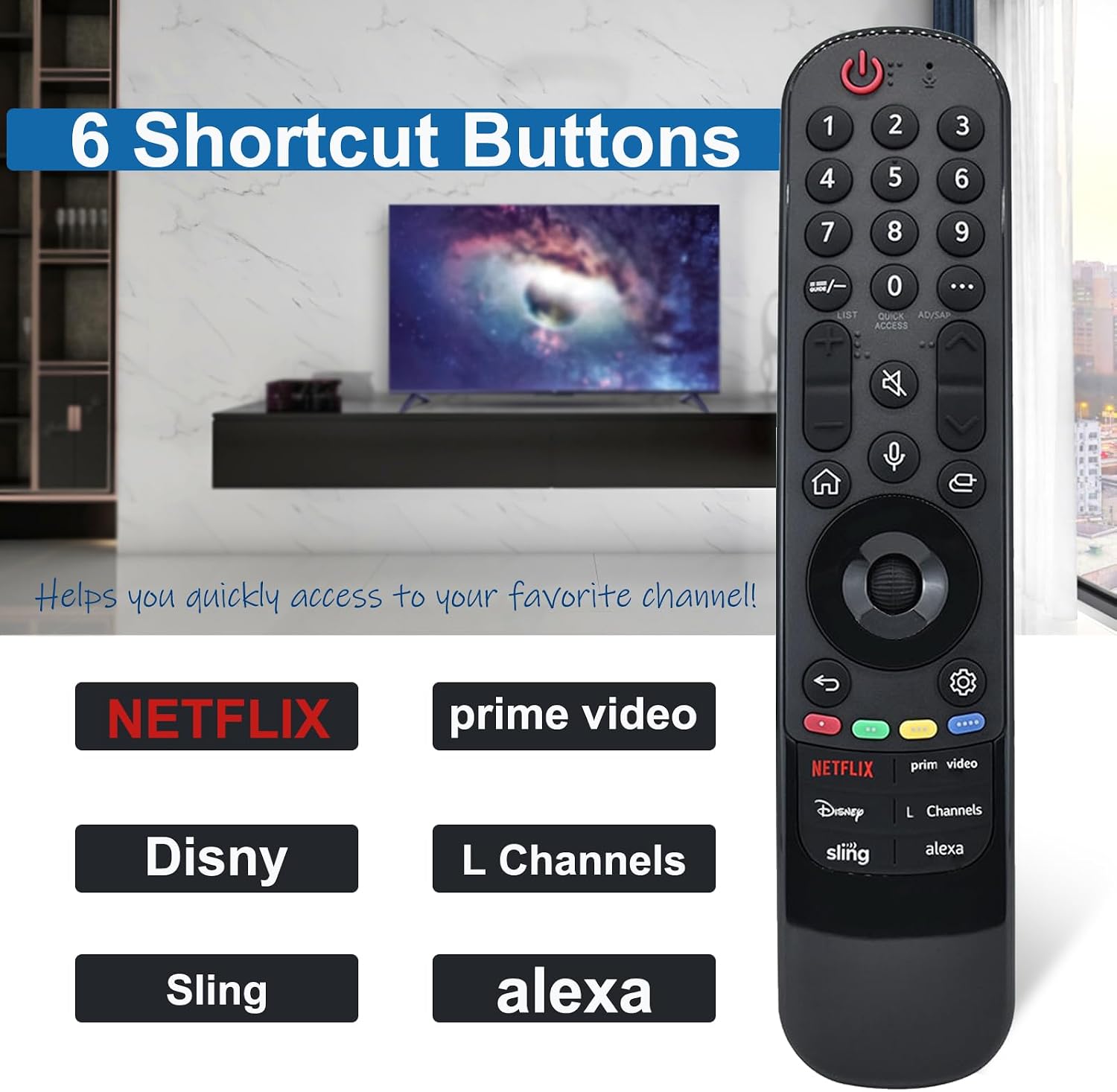 MR23GA Magic Remote Control with 6 shortcut buttons