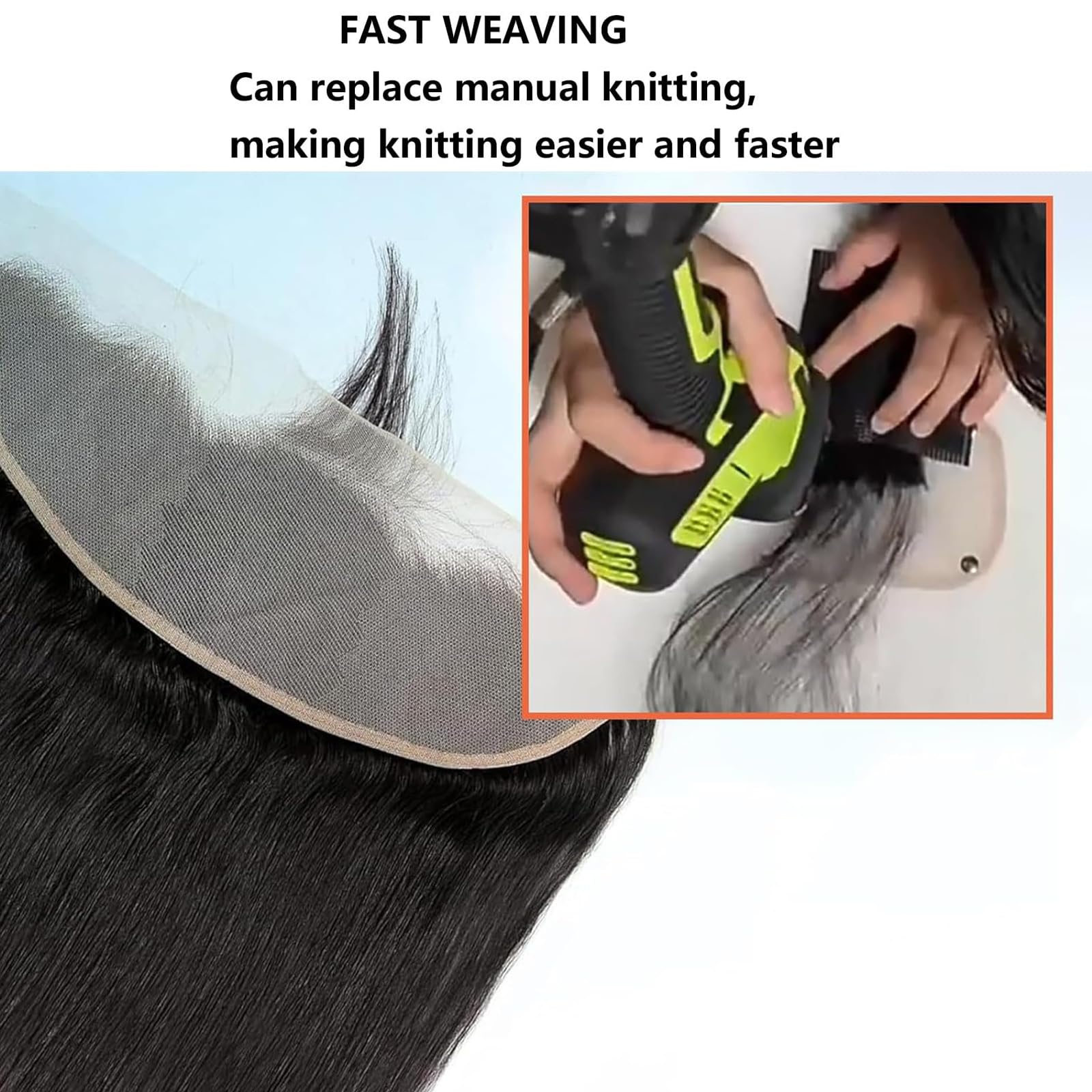 Aspiratore Elettrico Senza Fili per Parrucche-Strumento Portatile per la Ventilazione dei Capelli,per la Riparazione,l;Applicazione di Extension e la Tessitura di Parrucche.
