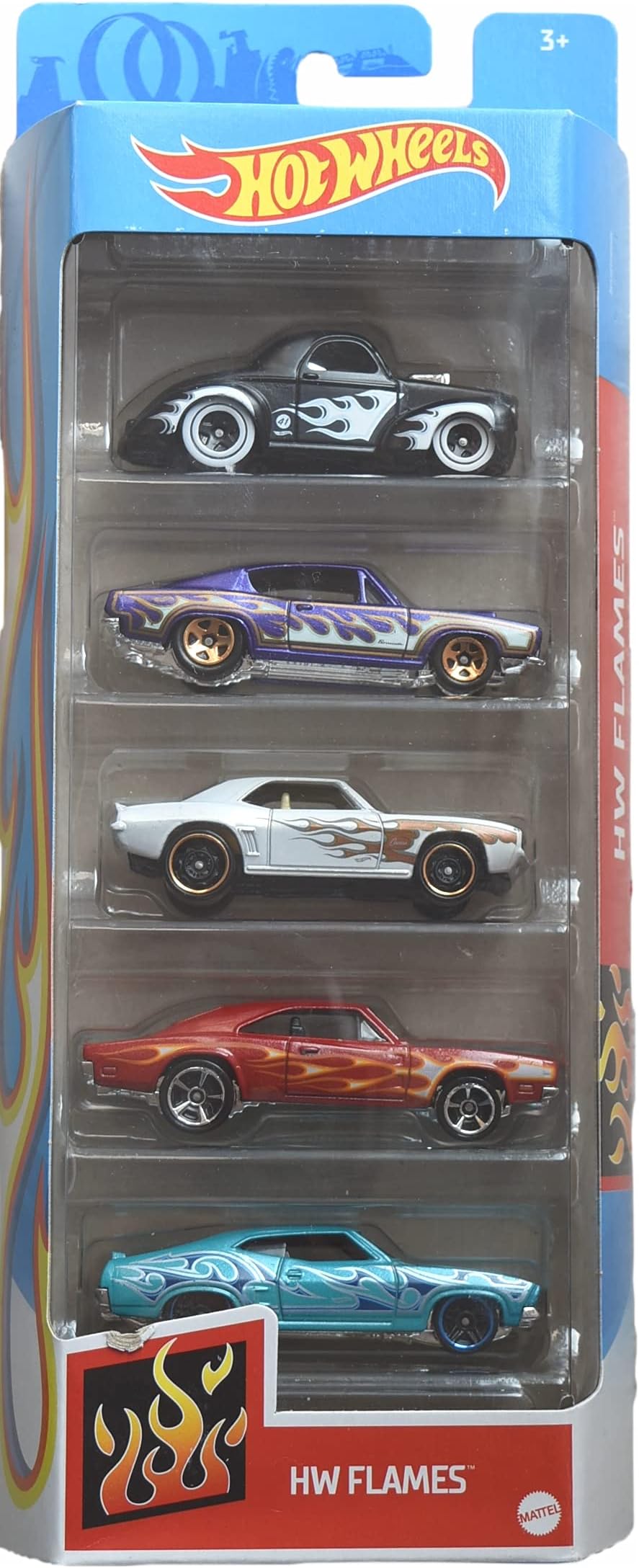 Hot WheelsFlames- Pack of 5