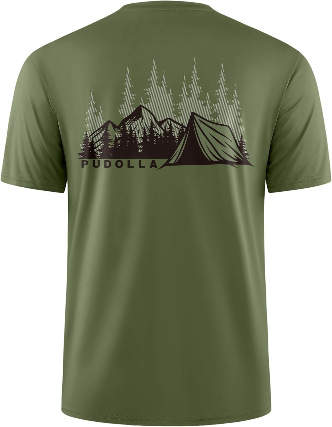 Pudolla Men's Fishing Swim Graphic Shirts Short Sleeve Sun Protection UV UPF 50+ SPF Tee Quick Dry Lightweight Water Tops
