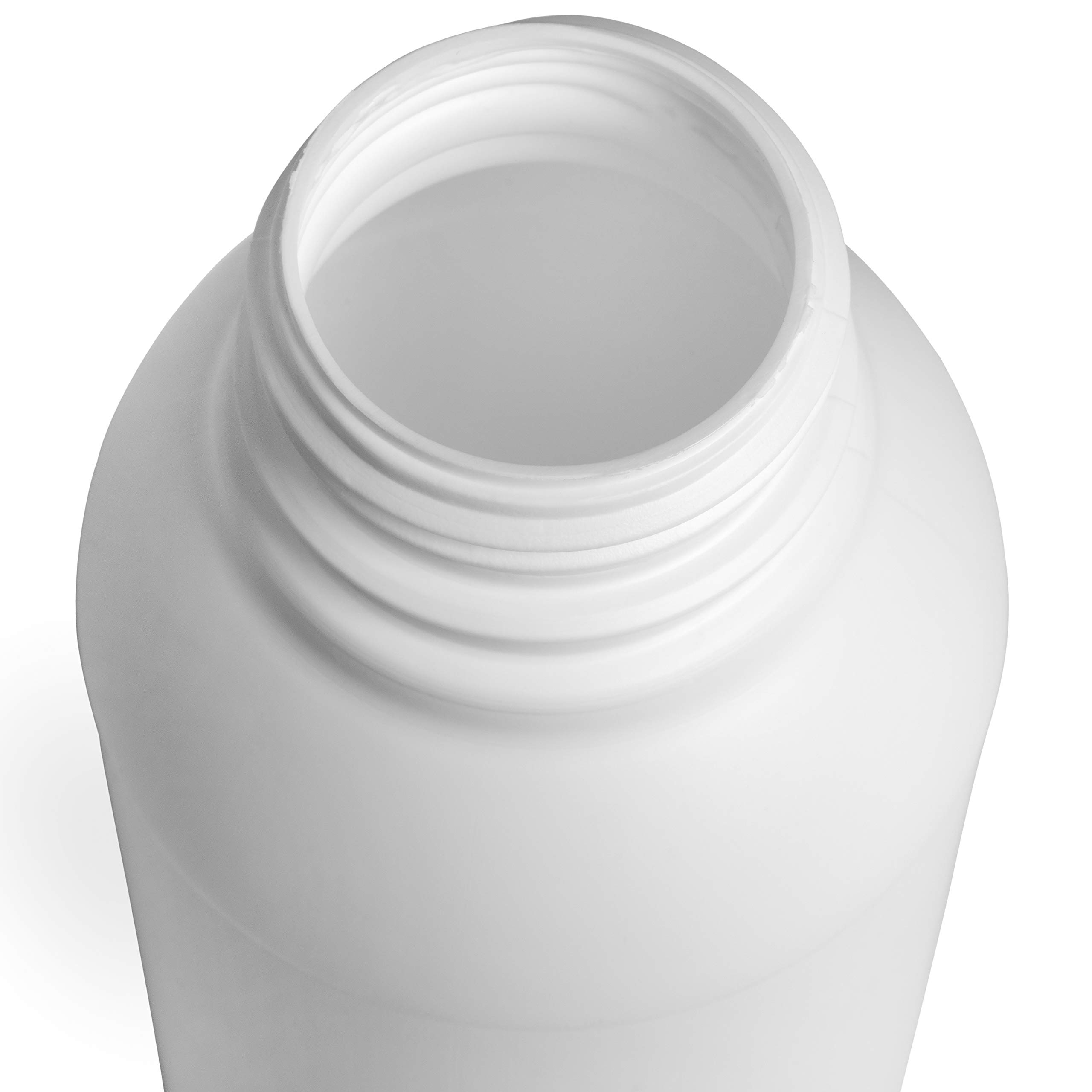 Botella blanca 1 Litro (20 Botellas) de plástico, cierre rosca boca ancha - Catering Industrial, Líquidos, Cosmética, Químicos, ADR + Kit Etiquetado, Apta para uso alimentario