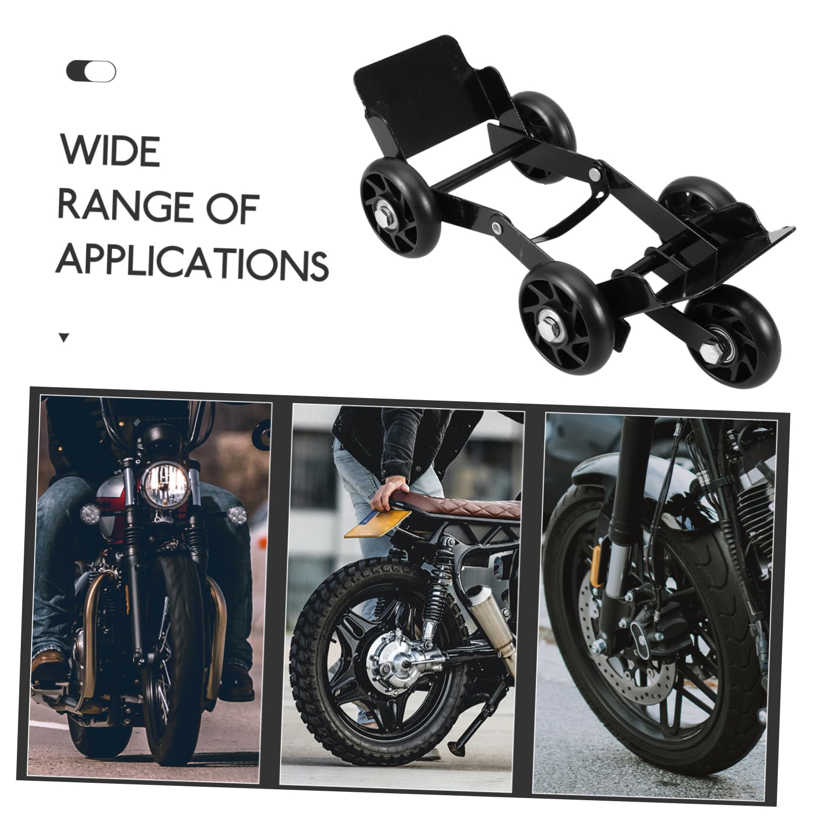 Mobestech Notfall Reifenwagen aus Metall und Kunststoff für Motorrad und Dreirad mit Hoher Tragfähigkeit und Leichter Bedienung bei Reifenpannen