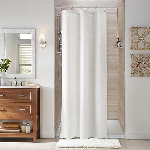 Miniatura 59 de Naturoom cortina de ducha de 36 pulgadas - cortina de ducha estrecha para espacio pequeño, de medio tamaño, de lino verde ultra gruesa, juego