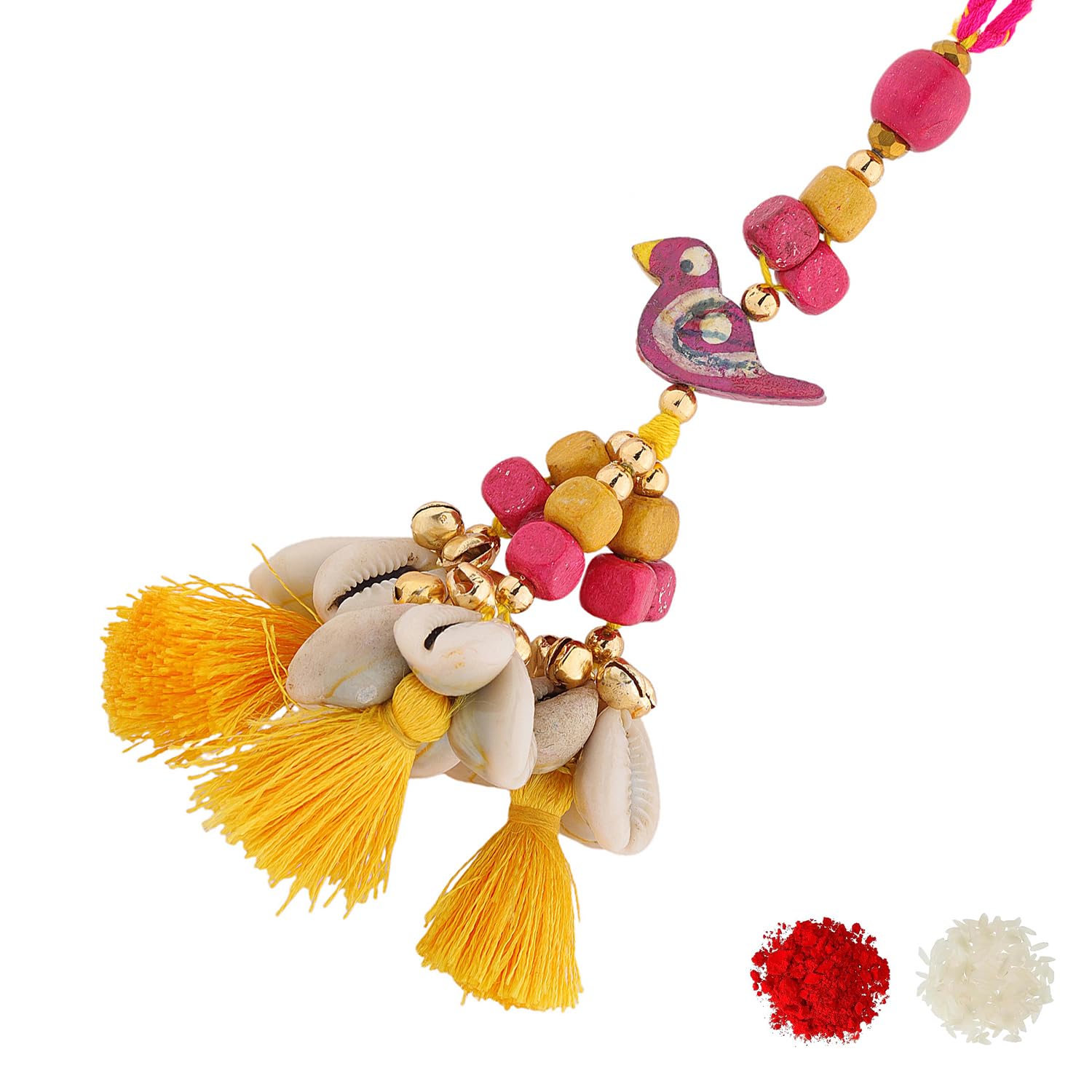Graceful Kaudi Rakhi For Brother And Bhabhi|Lumba Rakhi-image-46