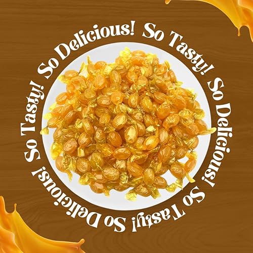 Miniatura 3 de Caramelo duro Butterscotch  Caramelos a granel a granel  Discos de mantequilla envueltos individualmente por Lecsa Specialty Snacks (7 onzas)