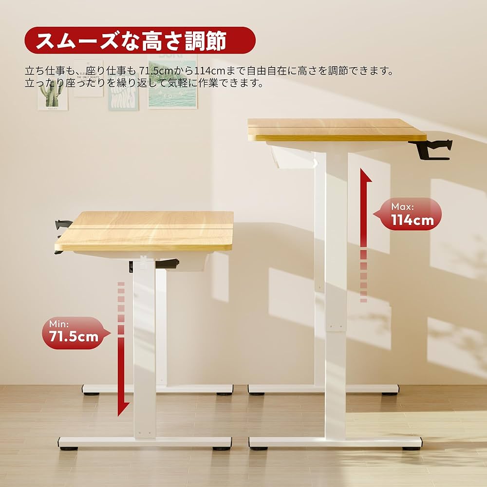 Amazon.co.jp: FLEXISPOT 昇降デスク パソコンデス 幅120cm