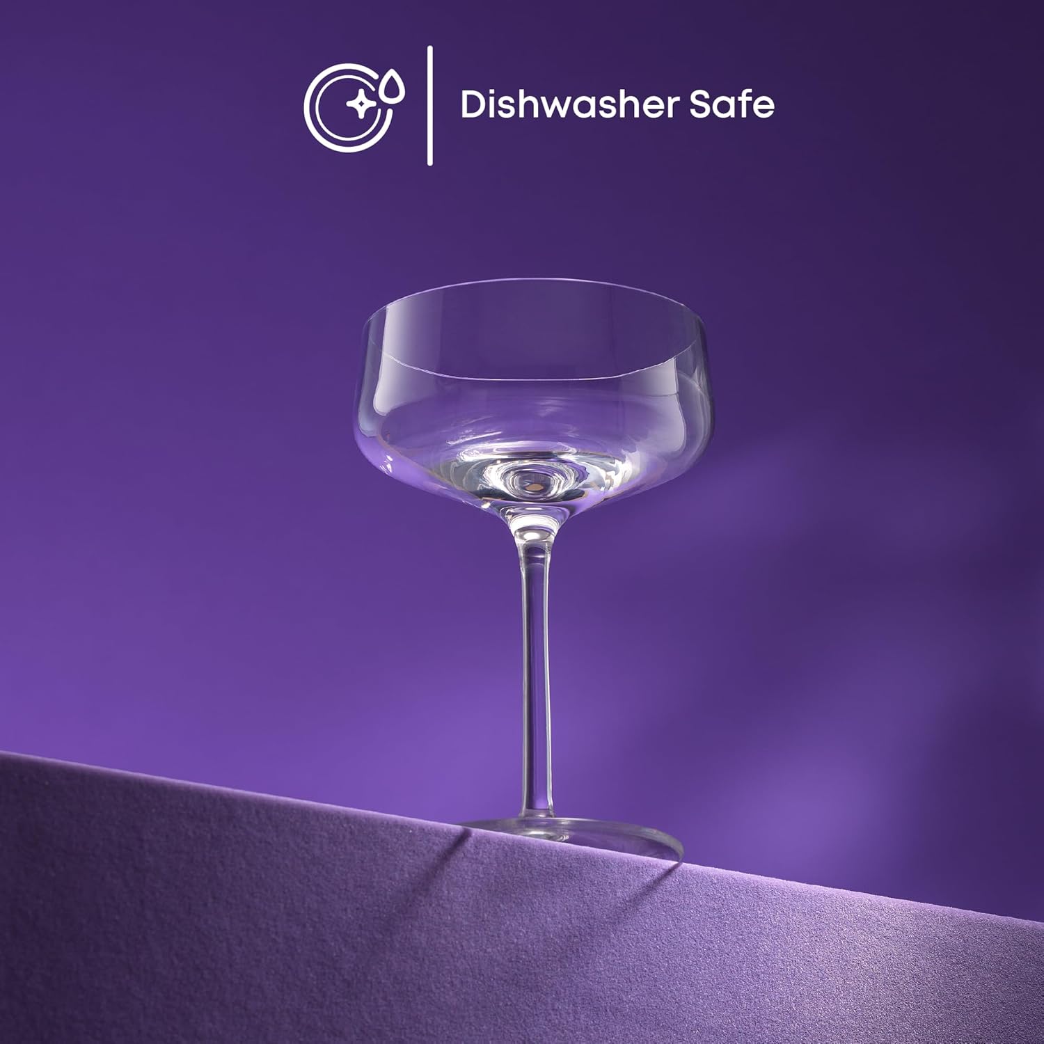 JoyJolt Sidney Cocktail Coupe Glasses Set of 4 | 8 oz Martini Glasses for Espresso Martini, Margarita, Champagne | Stemmed Bar Glass Set | Premium Crystal Made in Europe - Image 4