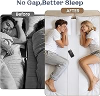 Vista 3 de FeelAtHome Kit de conversión de puente de cama individual a King de 10 pulgadas de ancho - Conector de cama individual King Maker - Llenador