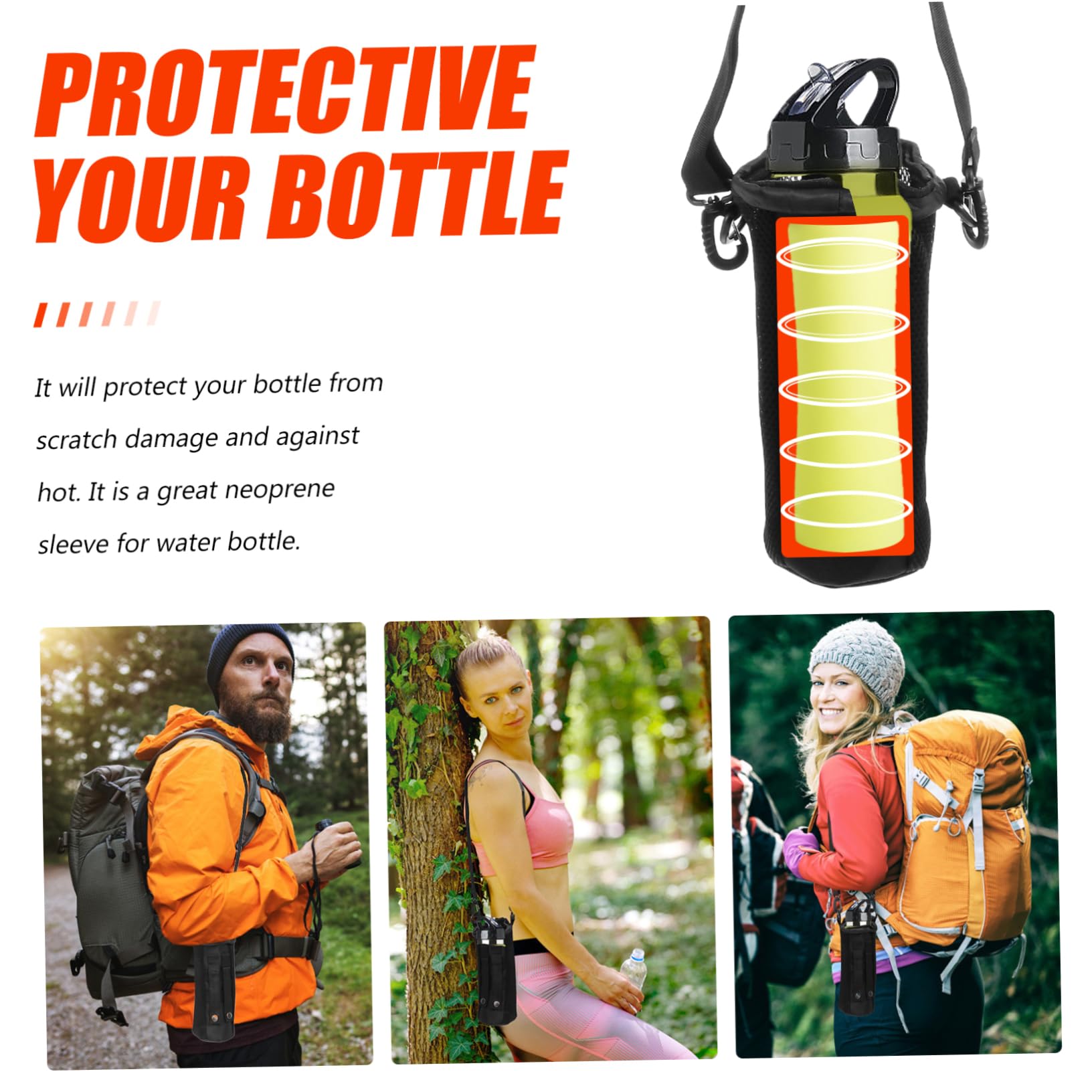 Toddmomy Borsa A Tracolla Cintura Porta Borraccia da Viaggio Tappetino per Pisolini Tracolla Pieghevole Porta Borraccia Tasca con Tracolla Borsa Termica per Borraccia Sportiva
