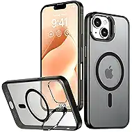 SNZ for iPhone 13 Case with Invisible Kickstand, Compatible with MagSafe, Frosted Matte Back, Shockproof and Scratch-Resistant, 6.1 inch
